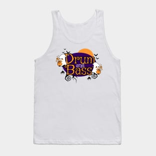 DRUM AND BASS - Trick Or Beat Ghosts (orange/purple) Tank Top